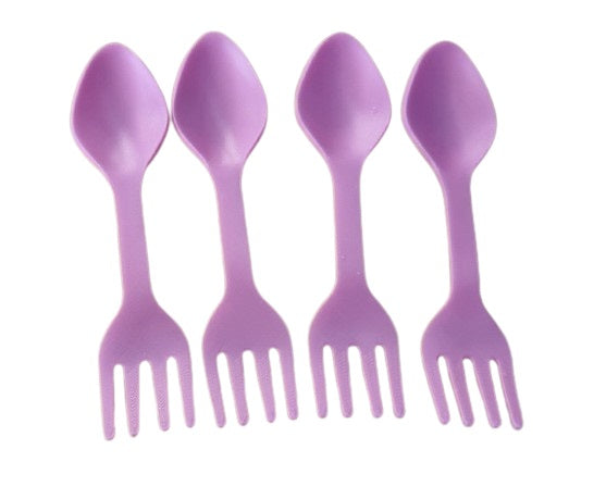 4 Pcs / Set Cutlery Travel Fork & Spoon - Travel Size Spoon & Fork Light Weight