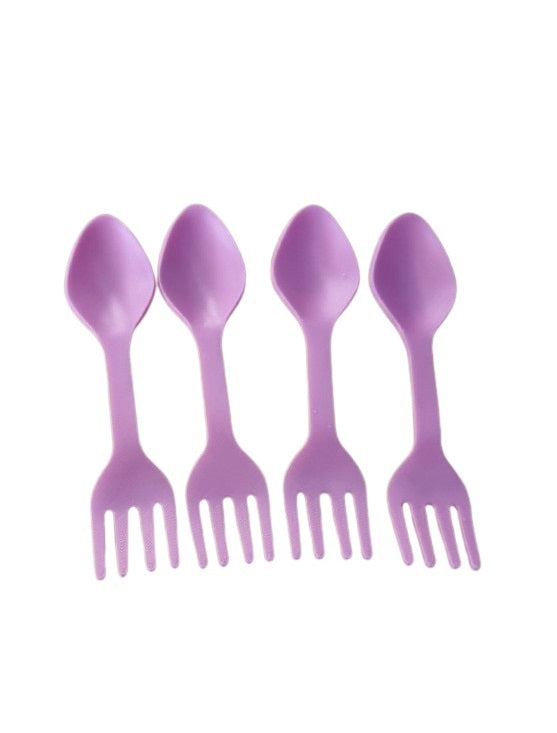 4 Pcs / Set Cutlery Travel Fork & Spoon - Travel Size Spoon & Fork Light Weight
