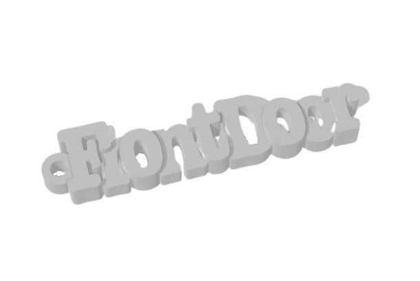 Household Word Keychains - Plastic Keychain Set for Front Door, Back Door, Garage