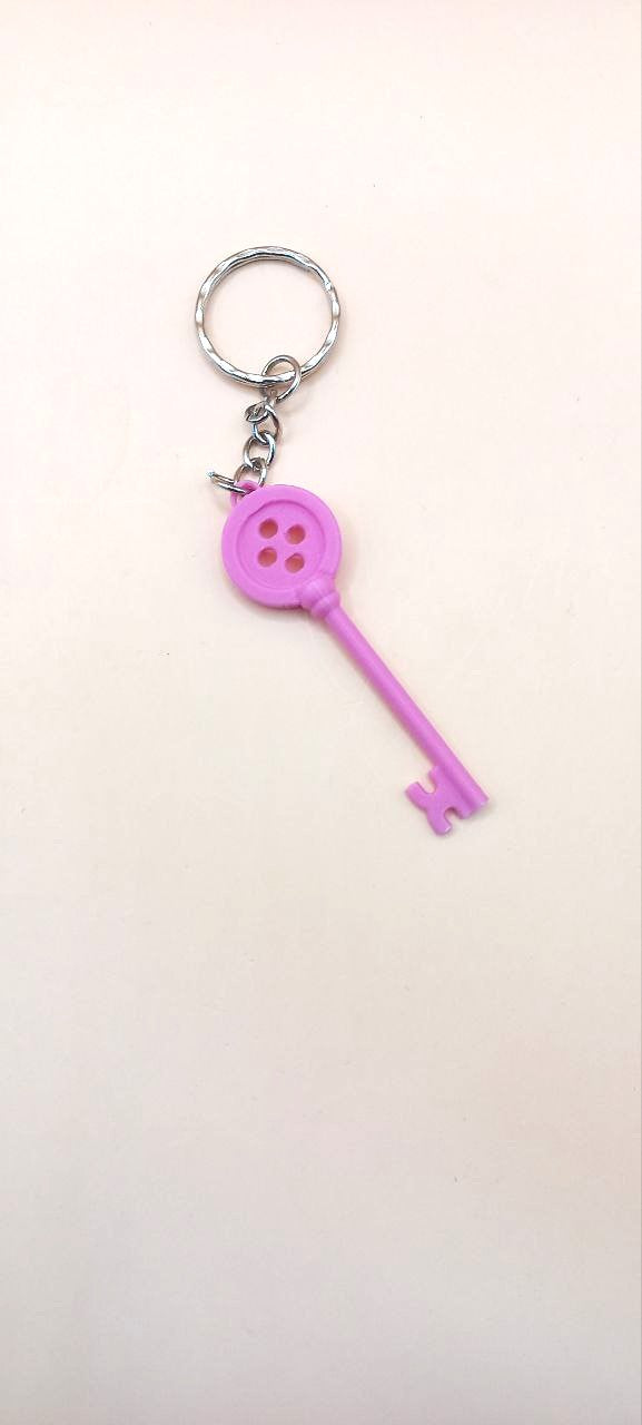 Coraline Key Shaped Keychain – Spooky Halloween Plastic Keychain for Bag pack