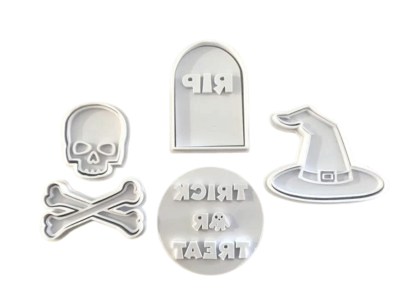 Halloween Cookie Cutters and Stamps - Spooky Cookie Cutters for Fall Season