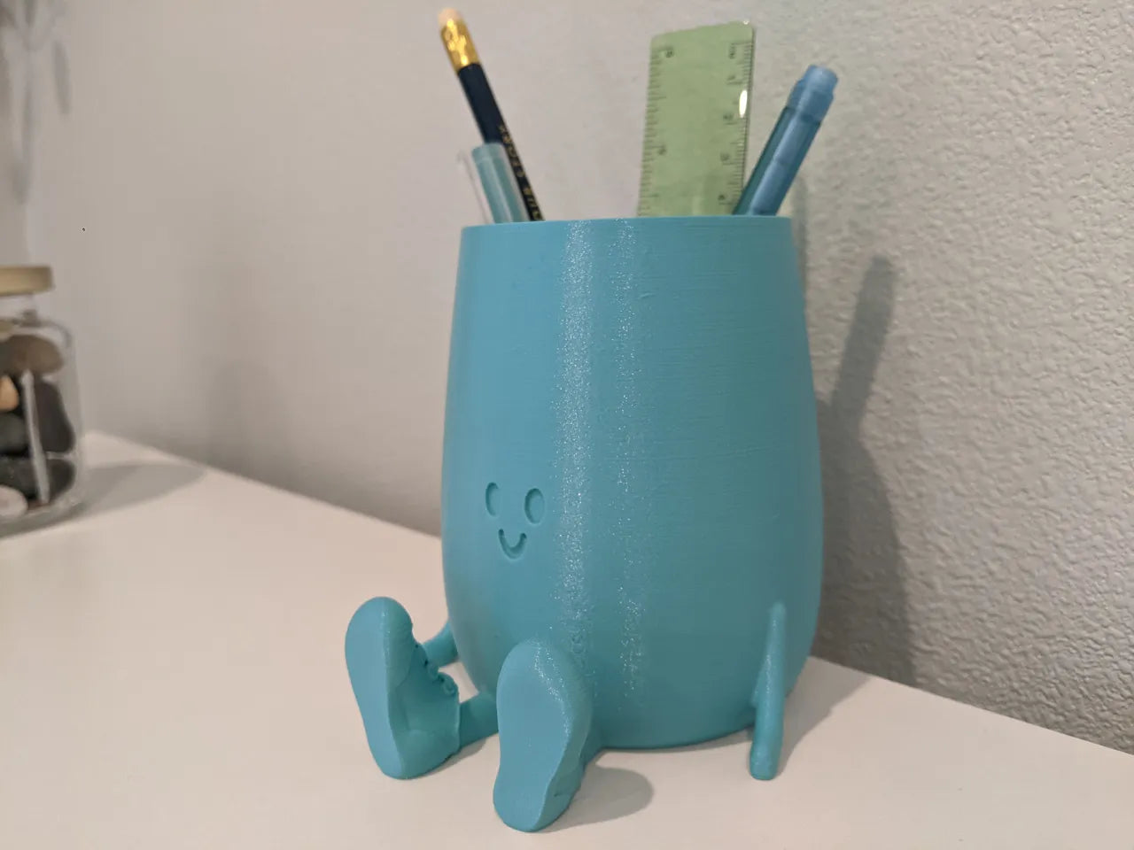 Happy Face Pen Holder, Cute Pen Holder, Stationary Organizer