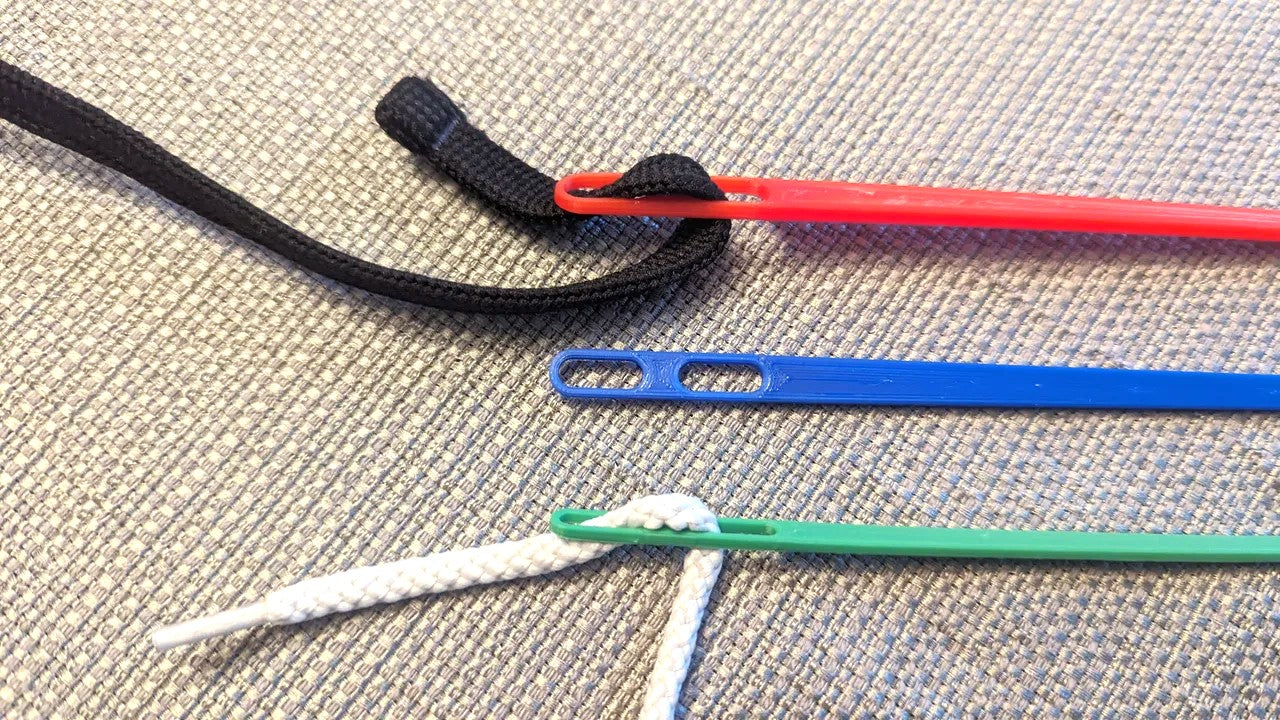 Drawstring Threader Needles for Hoodies, Shorts - Plastic Threading Tool Set