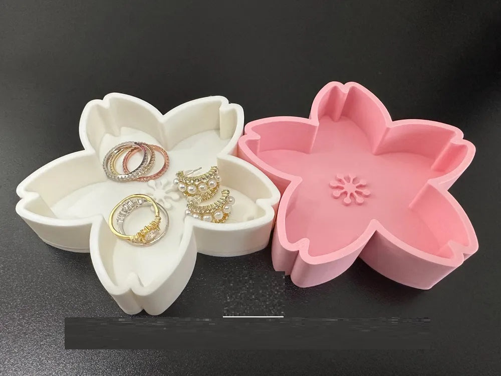 Cherry Blossom Sakura Trinket Tray for rings, earing-Jewelry Container