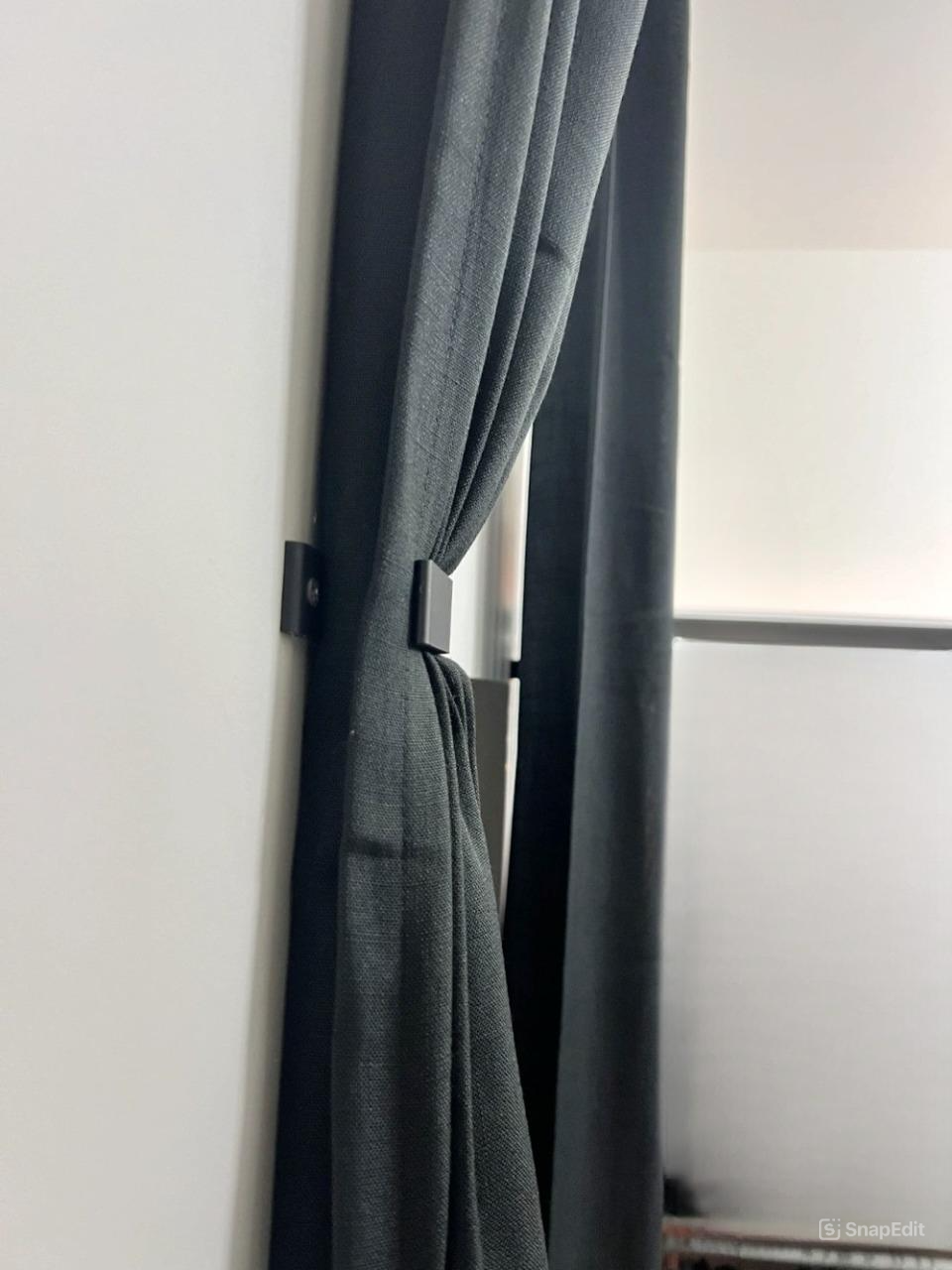 Curtain Holder Hook - 2Pcs Plastic Hooks for Curtain Holder with Screw Holes