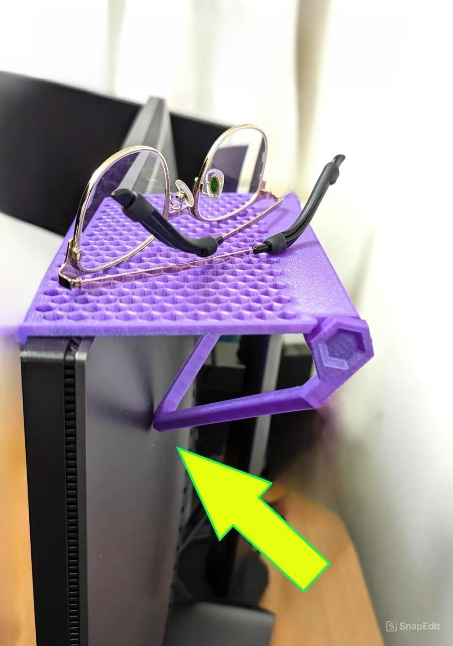 Adjustable Monitor Top Shelf - Fits any display for Devices, Router, Media Boxes