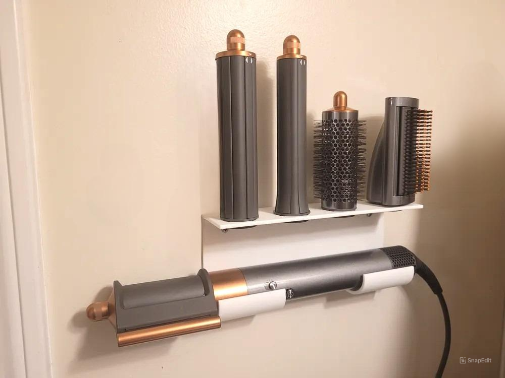 Dyson Airwrap Wall Organizer - Plastic Mount for Dyson Airwrap with Screw Holes