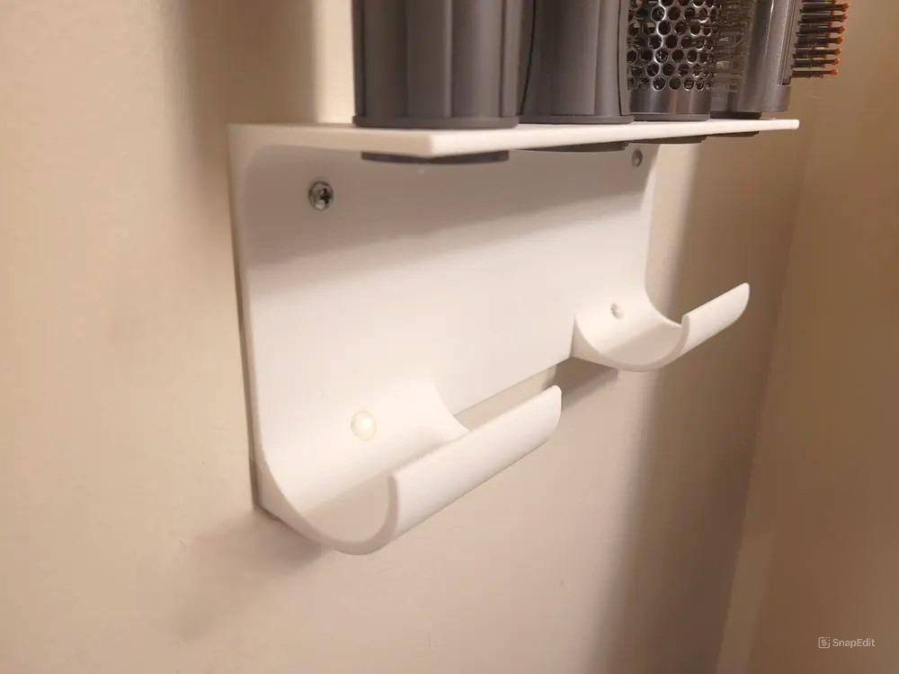 Dyson Airwrap Wall Organizer - Plastic Mount for Dyson Airwrap with Screw Holes