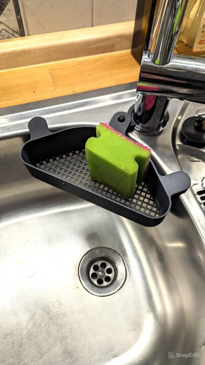Kitchen Sink Drain Basket - Sink Corner Drain Basket for Sponge, Vegies & Fruits