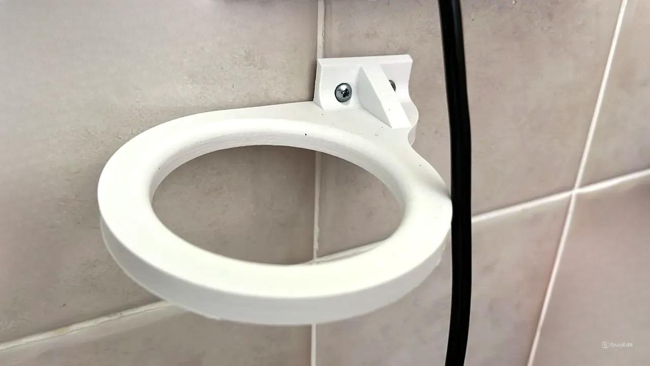Hairdryer Holder - Wall-Mounted Storage Solution (Plastic) - Sleek Organizer for Bathroom