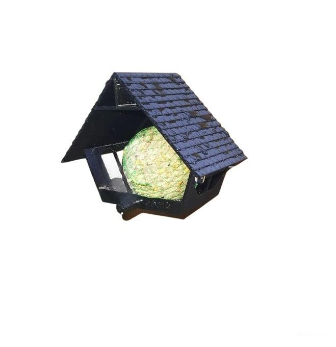 House-Shaped Bird Feeder - Durable Plastic Feeder for Outdoor Birds