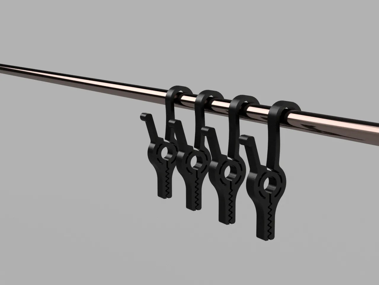 4 Pieces Hanging Clips Hooks, Plastic Hooks with Clips for Closet