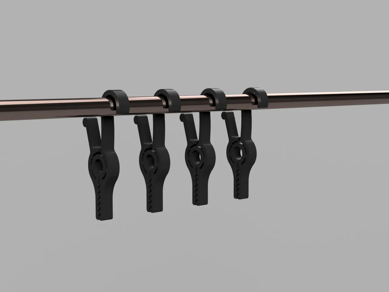4 Pieces Hanging Clips Hooks, Plastic Hooks with Clips for Closet