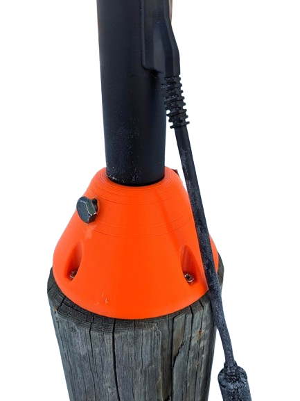 Starlink Dishy Fence Post Mount - Plastic Mount for Pole Without screws