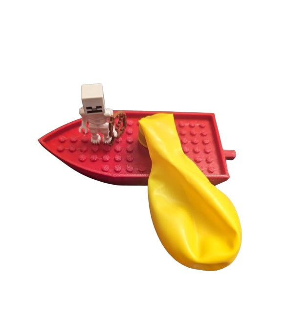 Balloon Lego Boat for Bath or Pool - Fun Floating Toy for Kids in Bathtub & Pool