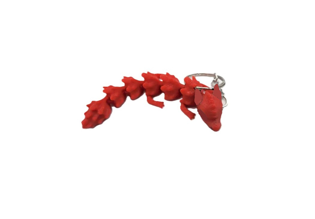 Flexi Cute Dragon Keychain – Fun and Flexible Single-Color Dragon Accessory for Bags