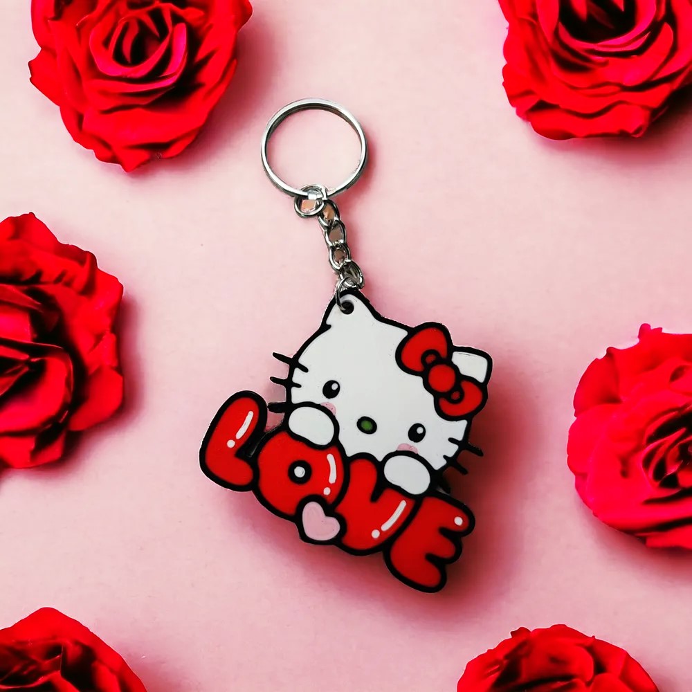 Hello Kitty Valentine's Day Keychain - Plastic | Valentine's Day Gift Keychain