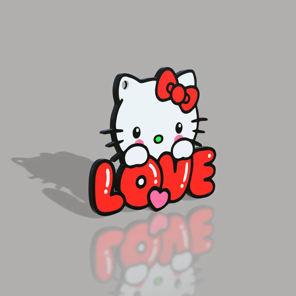 Hello Kitty Valentine's Day Keychain - Plastic | Valentine's Day Gift Keychain