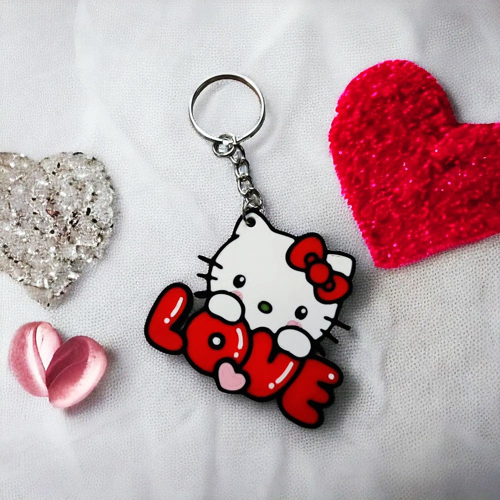 Hello Kitty Valentine's Day Keychain - Plastic | Valentine's Day Gift Keychain