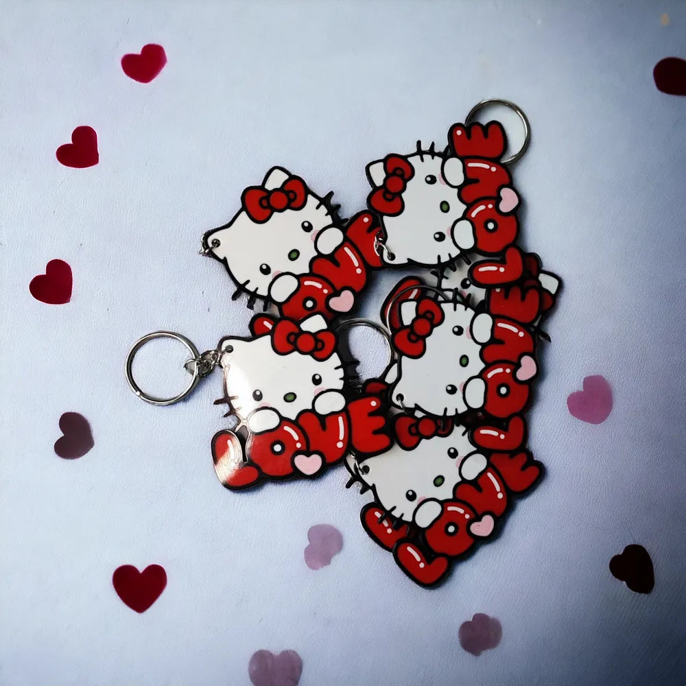 Hello Kitty Valentine's Day Keychain - Plastic | Valentine's Day Gift Keychain