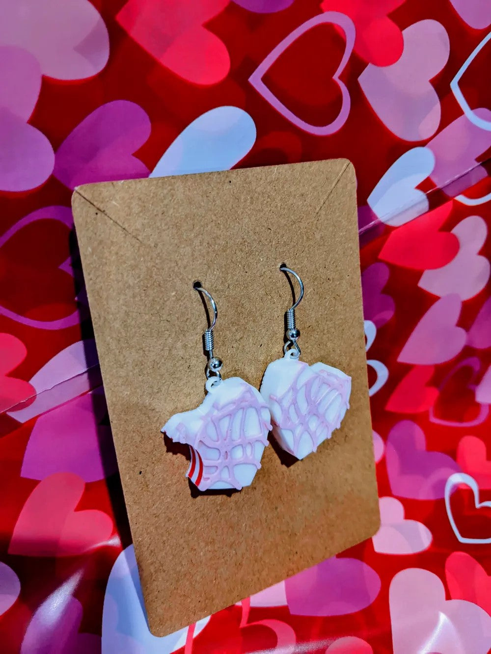 Little Debbie Valentine Heart Cake Earrings - Plastic | Valentine's Day Earrings for Gifts