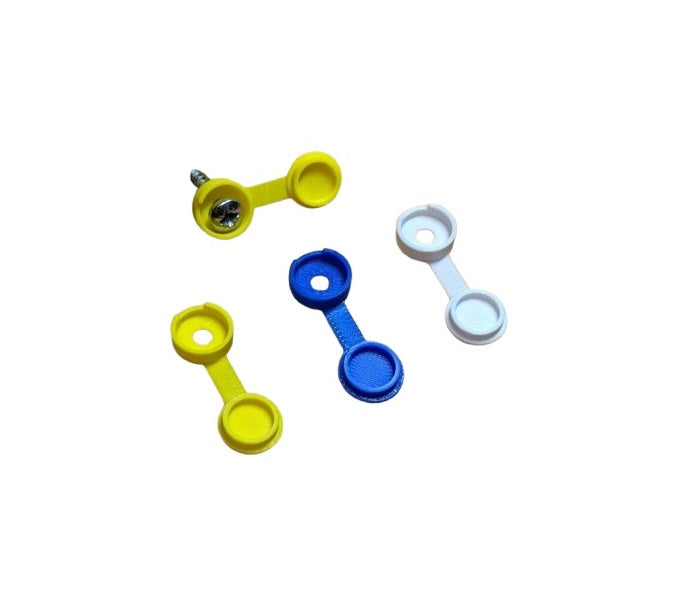 UK Vehicle Number Plate Screw Cap with Flexure Hinge-3 Pcs Durable Plastic Cover