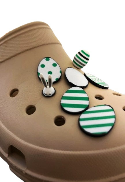 7 Pcs Easter Crocs Charms – Eggs & Bunny Design for Fun and Festive Footwear