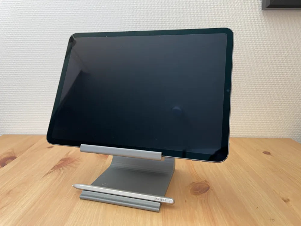 iPad Tablet Desk Stand with Charging Slot & Pen Holder – Stable Holder Base