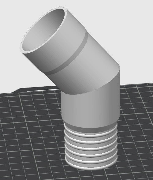 Angled Plastic Hose Adapter for Pool Maintenance - Convenient and Durable