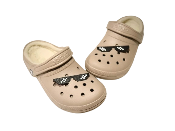 Thug Life Emoji Plastic Glasses Charms for Shoes - Deal with it! Shoe charms