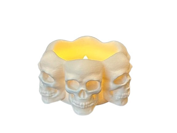 Six Skulls Gothic Tealight Candle Holder - Candle holder for LED Light