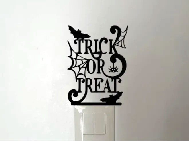 Trick or Treat Halloween Socket Board Charm Halloween Decoration for Home