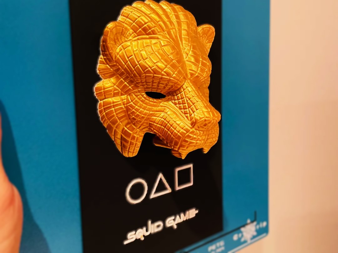 SquidGame Lion Picture Mask Plastic Plate - Unique Lion Plate for Decoration