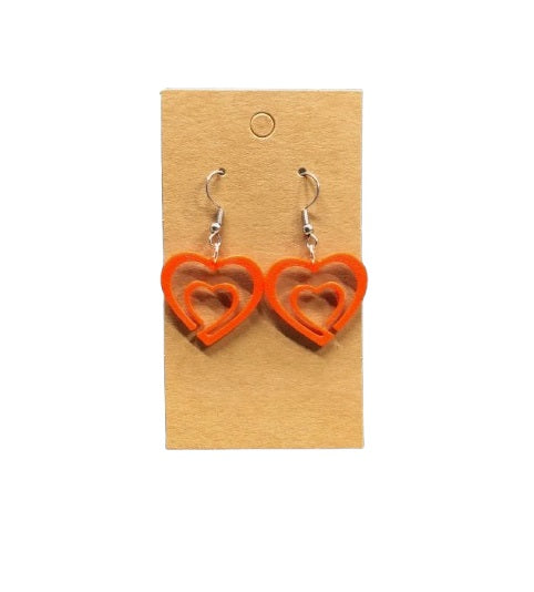 Elegant Two Hearts Valentine's Earrings – Romantic Jewelry for Valentine’s Day