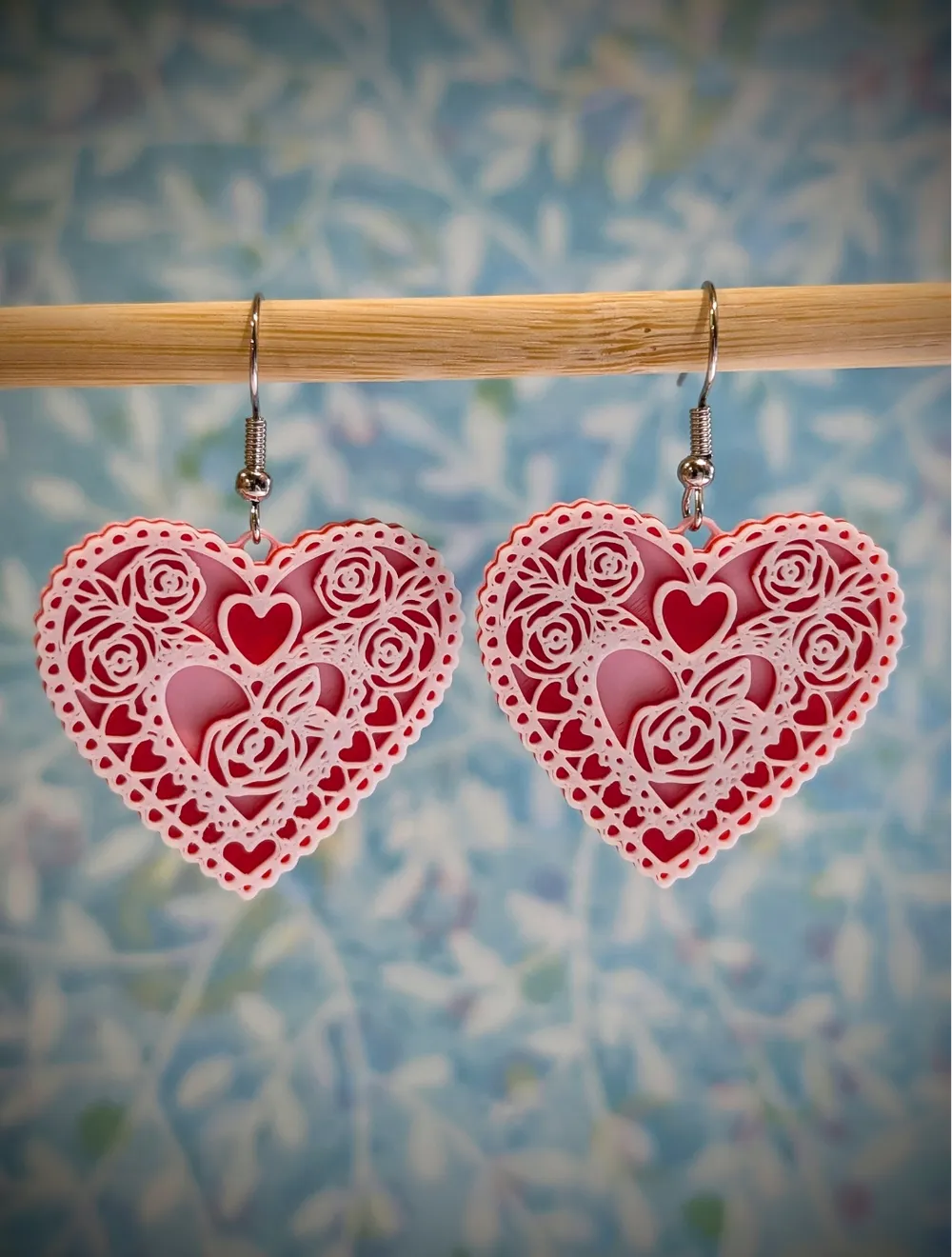 Valentine Heart Doily Earrings | Romantic & Elegant Valentine’s Day Jewelry Gift