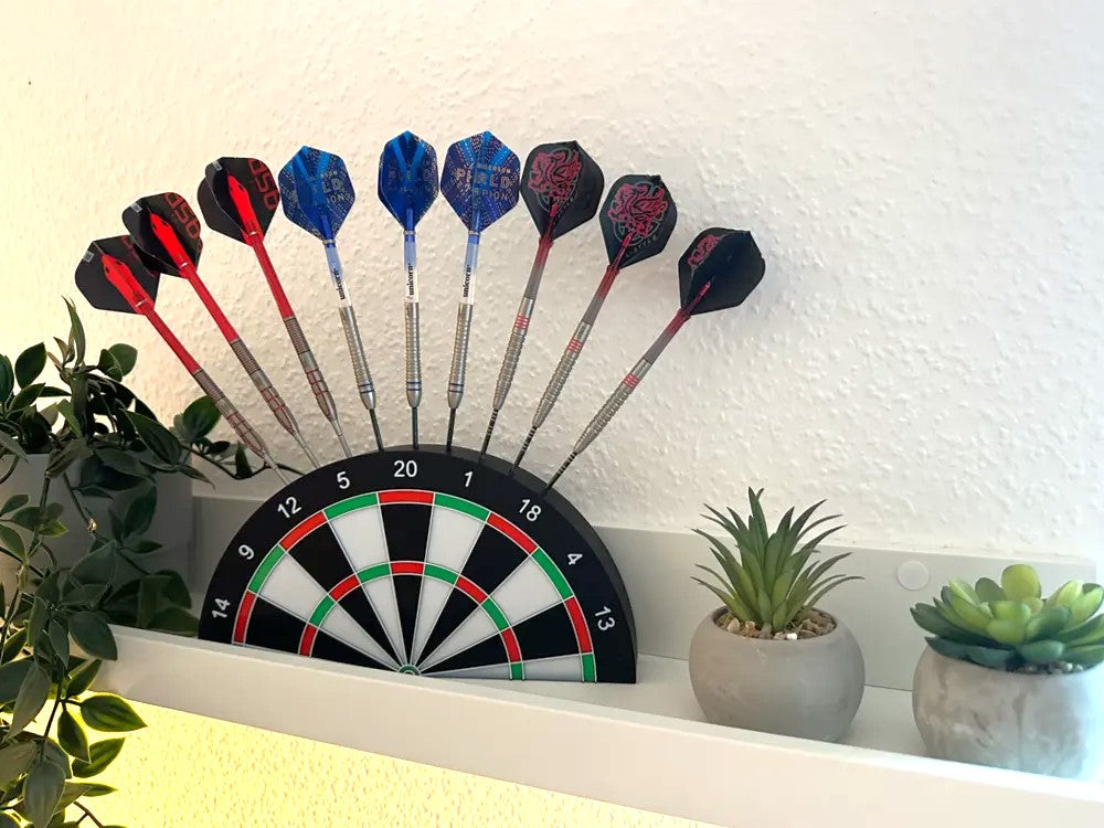 Darts Display Stand – Half Dartboard Design for Showcasing Darts Collection