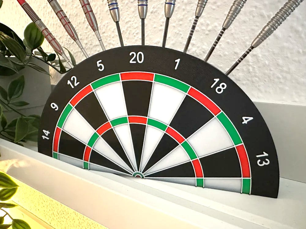 Darts Display Stand – Half Dartboard Design for Showcasing Darts Collection
