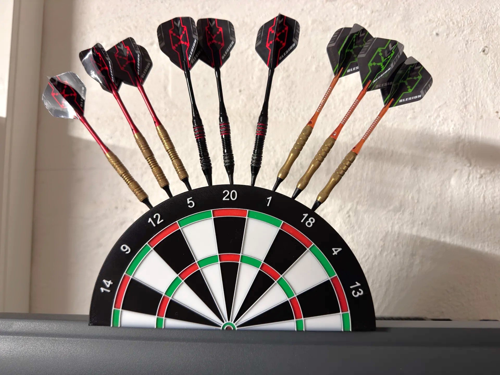 Darts Display Stand – Half Dartboard Design for Showcasing Darts Collection