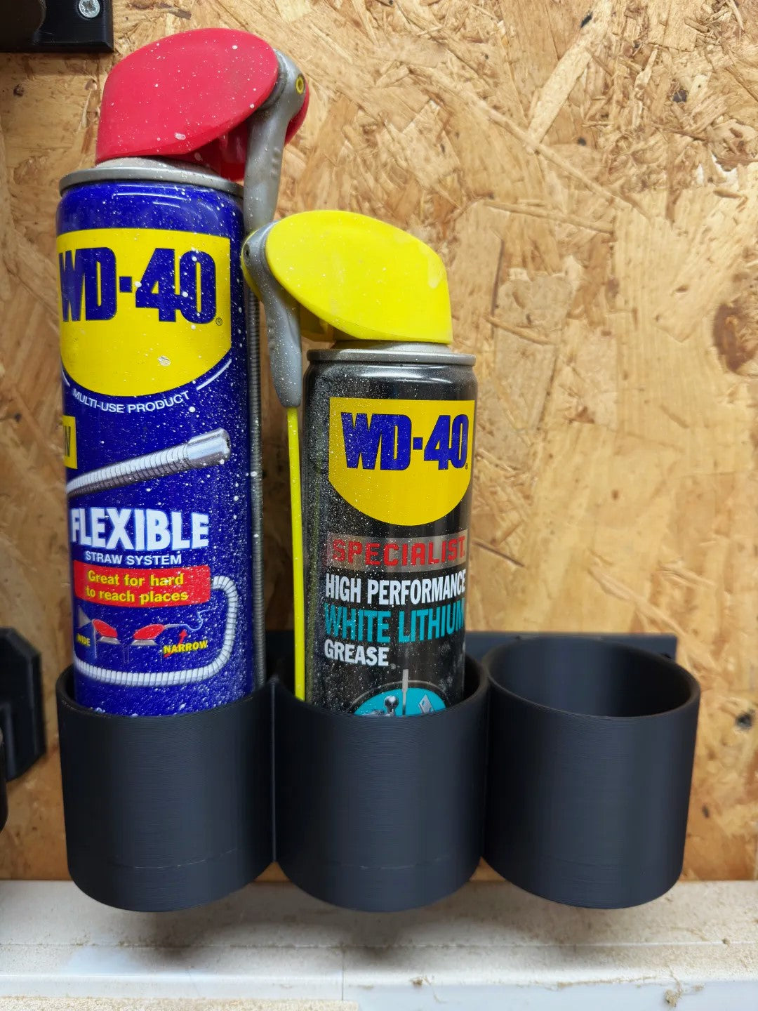 Oil Cans Wall Mount Holder – 3 Compartments for Organized Storage for Oil Cans