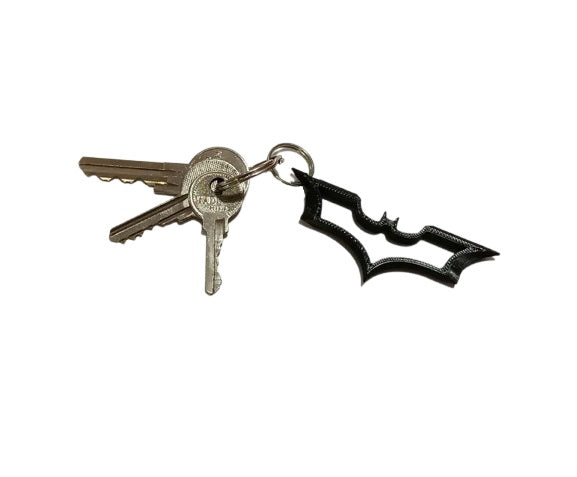 Dark Knight Batarang Keychain – Superhero Bag Charm & Keyring Accessory