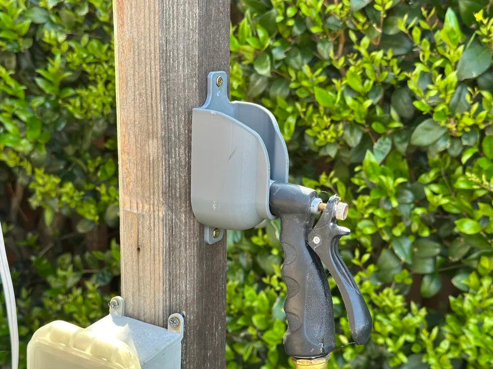 Hose Nozzle Garden Sprayer Holder – Wall Mount Storage Solution