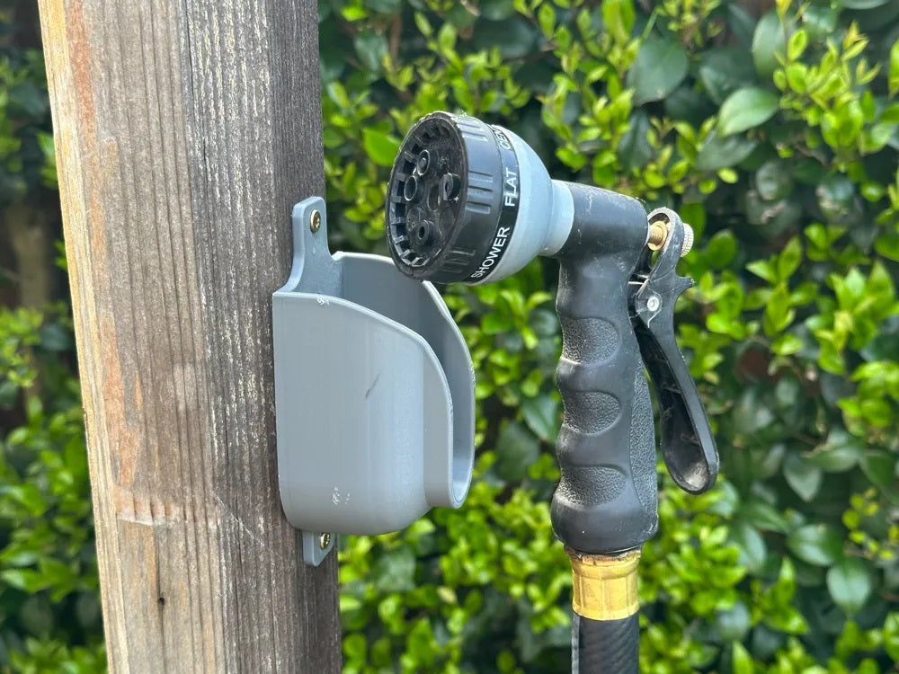 Hose Nozzle Garden Sprayer Holder – Wall Mount Storage Solution