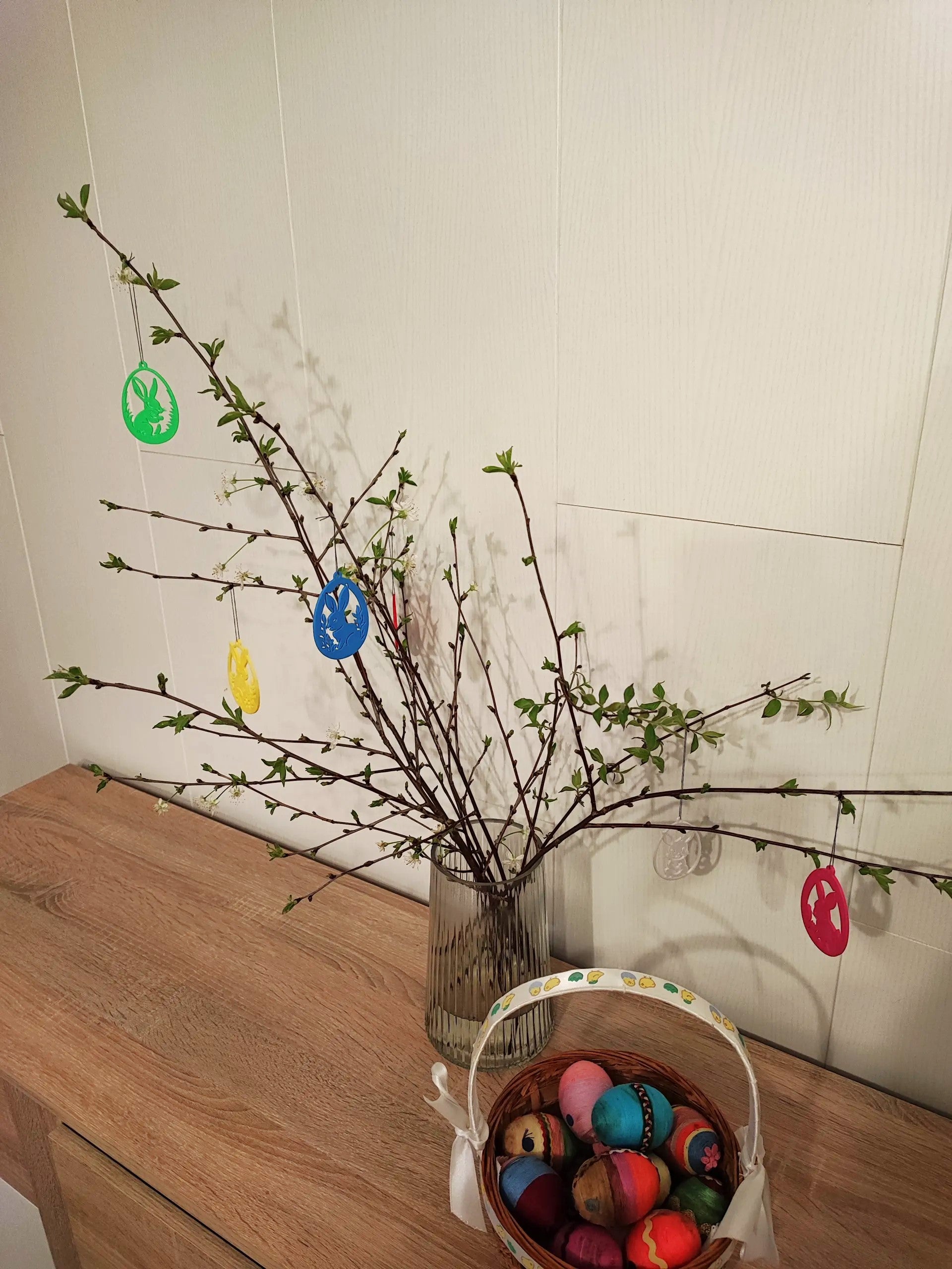 6 Pcs Easter Bunny Egg Ornaments – Adorable Decorations for Your Easter Decor