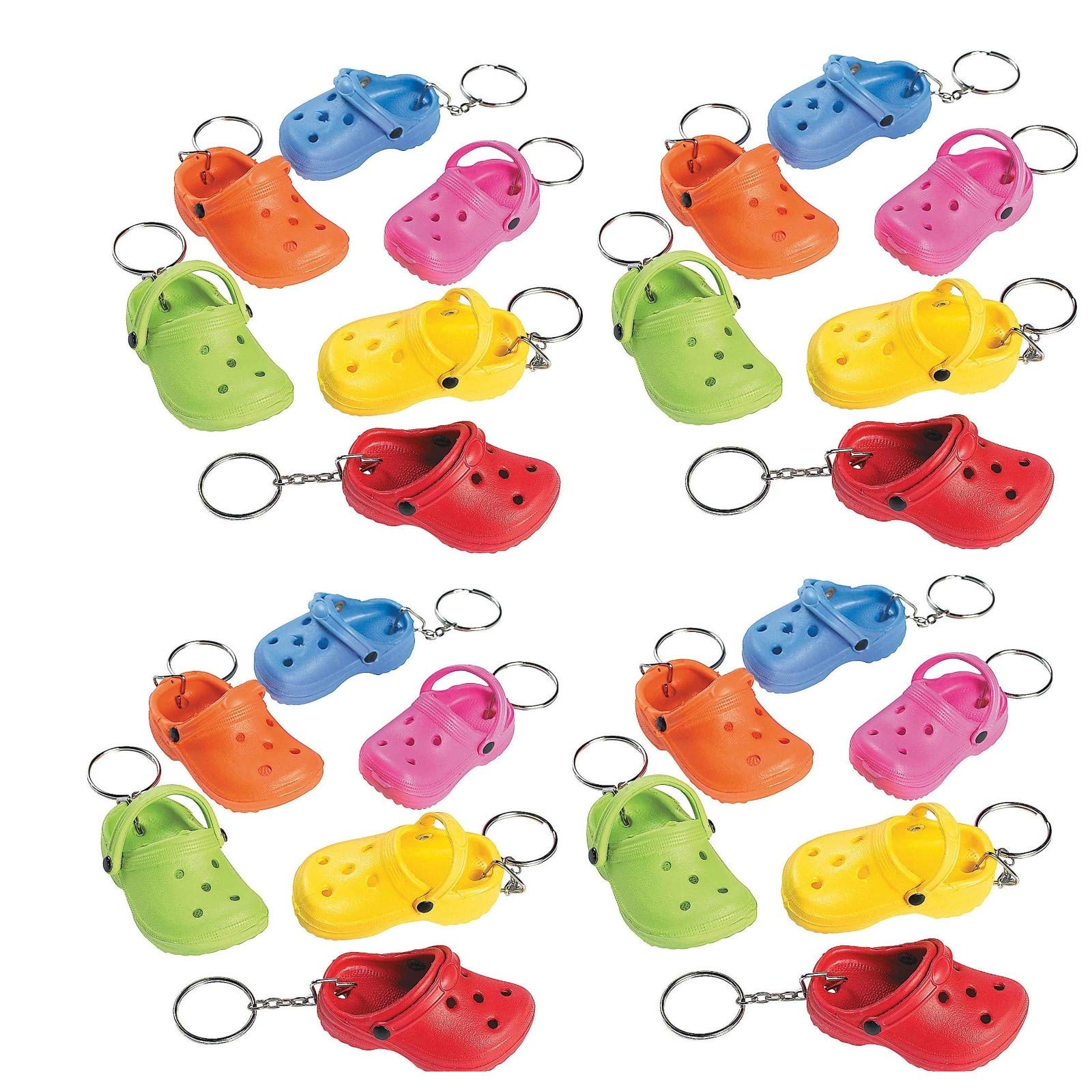 Mini Crocs style Charm Keychain for Keys with Key Chain - Croc Keyring Multicolor