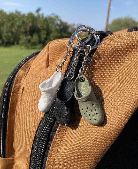 Mini Crocs style Charm Keychain for Keys with Key Chain - Croc Keyring Multicolor