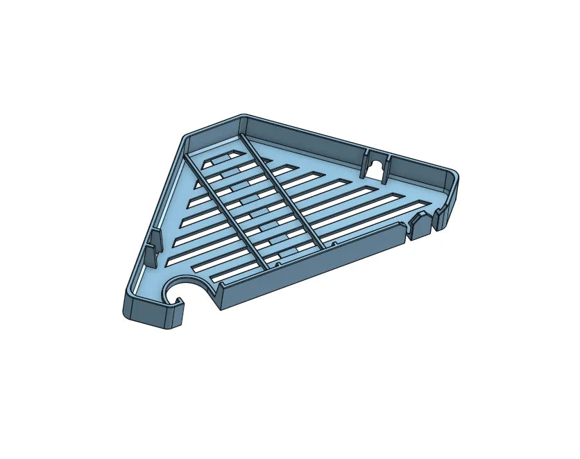 Shower Corner Shelf for Soap and Razor - Plastic Corner Shelf with Screw Holes
