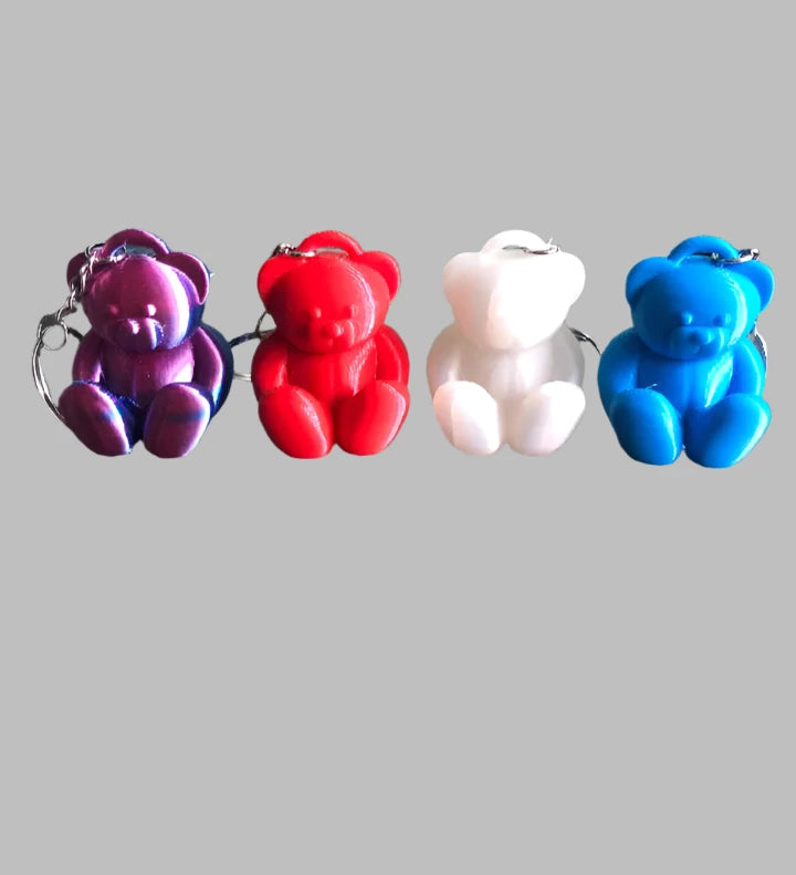 Teddy bear keychain, small bear, beautiful gift - (Random Colors)