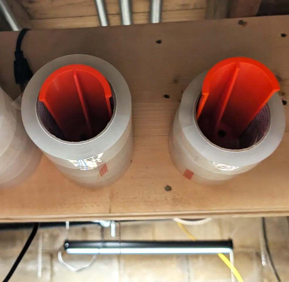 Tape Holder for Packaging and Utility Tape - Plastic | Wall-Mounted Organizer