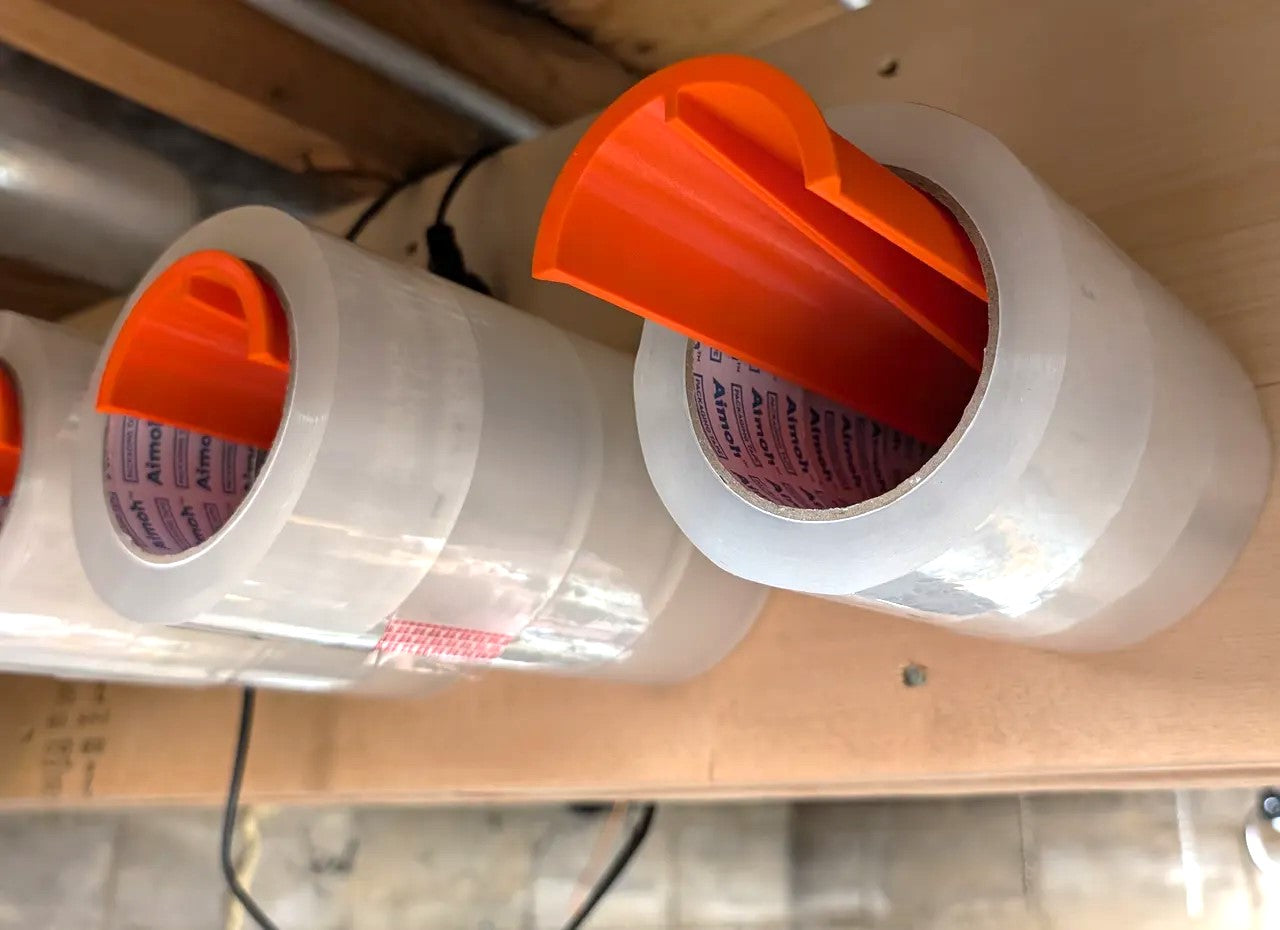 Tape Holder for Packaging and Utility Tape - Plastic | Wall-Mounted Organizer