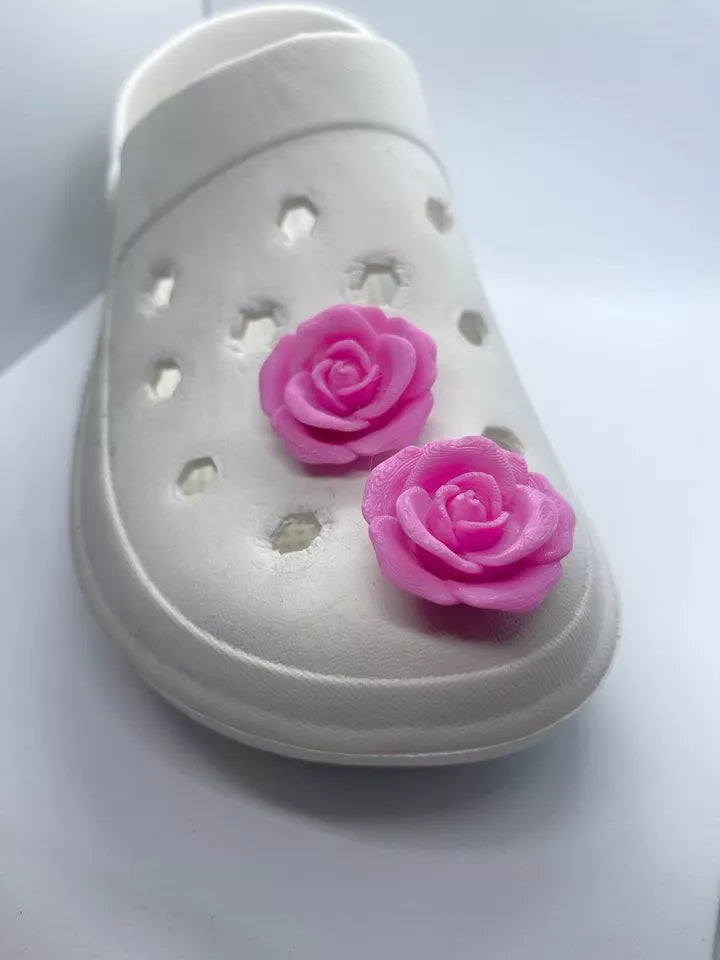 Plastic Rose Charm - Elegant and Durable Shoe Charms for Kids, Boys, Girls, and Adults